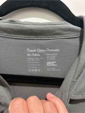 Fresh Clean Threads Men's Gray Polo - XL-Tall